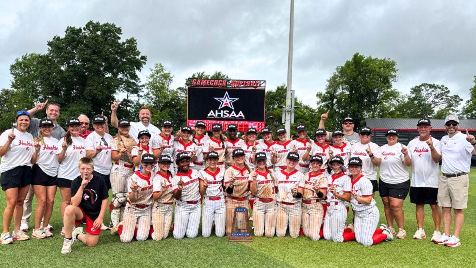 Hewitt Trussville Softball State Champions 2026 Softball Champs featuring pitcher Harper Looney